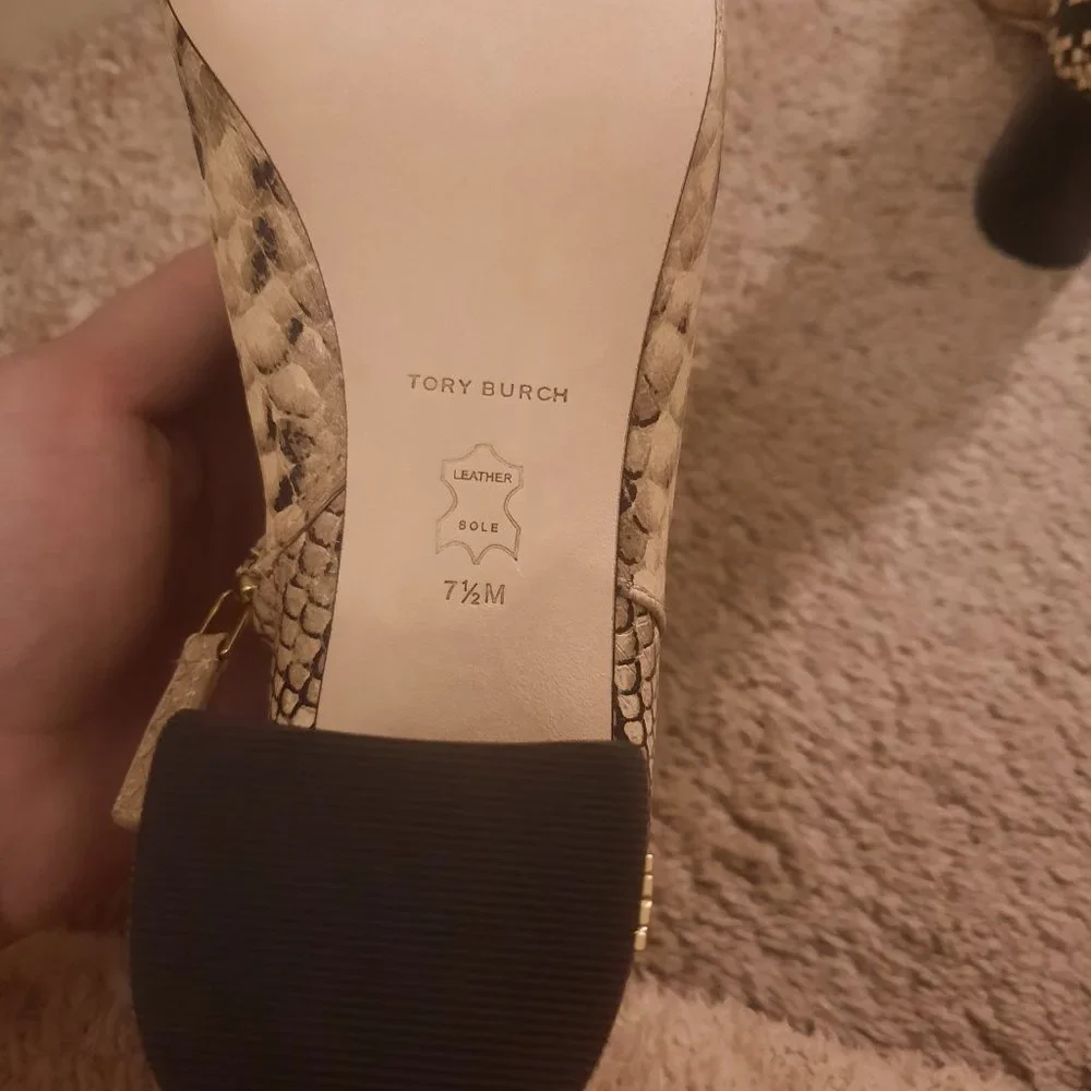 Tory Burch  Roccia Snakeskin Leather Ankle Boots - Picture 5 of 6